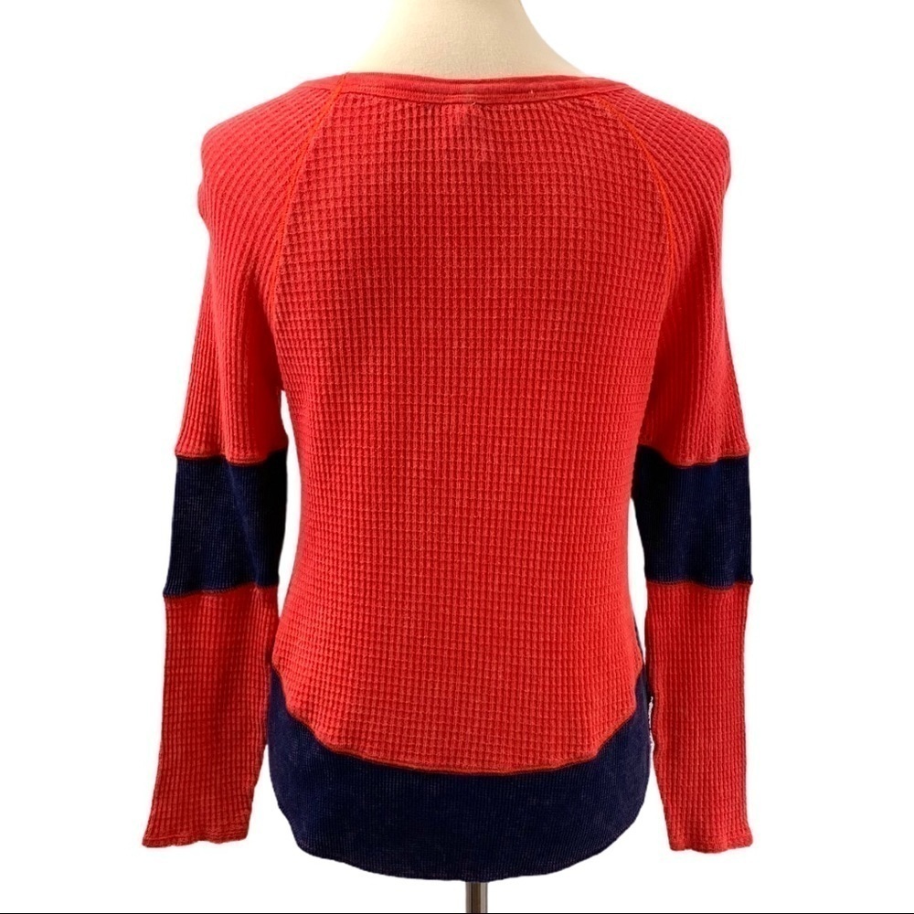 Free People Diamond Dozen Waffle Knit Thermal Top - Picture 5 of 11